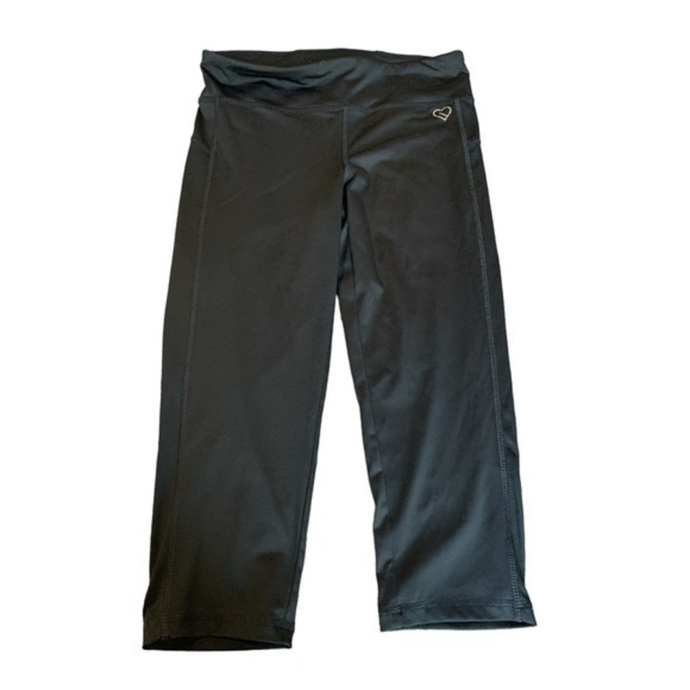 Live Love Dream Aeropostale Black Capri Activewear Gym Leggings GUC #6117